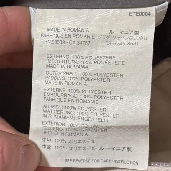 Prada Milano Beige Gore-Tex Front Zip Trench Coat W/Prada Hanger Size 38 - Picture 7 of 8